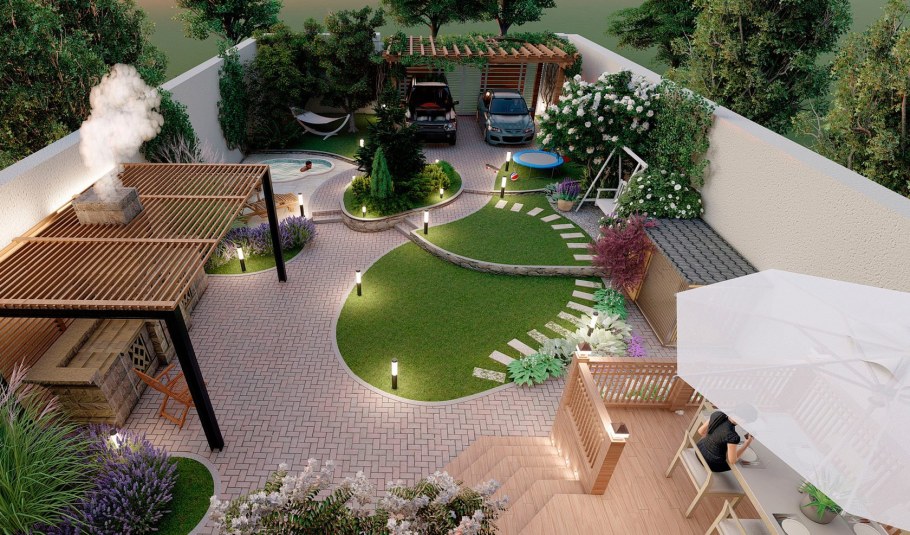 Планировка участка террасами