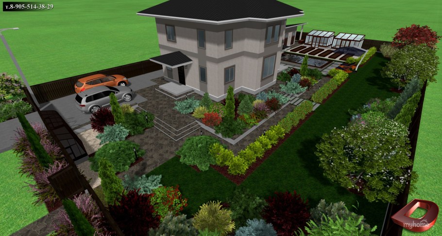 Газон во дворе