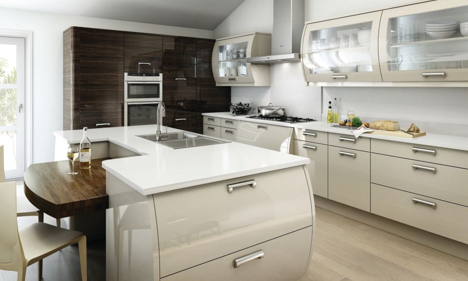 Оранжевая кухня в интерьере