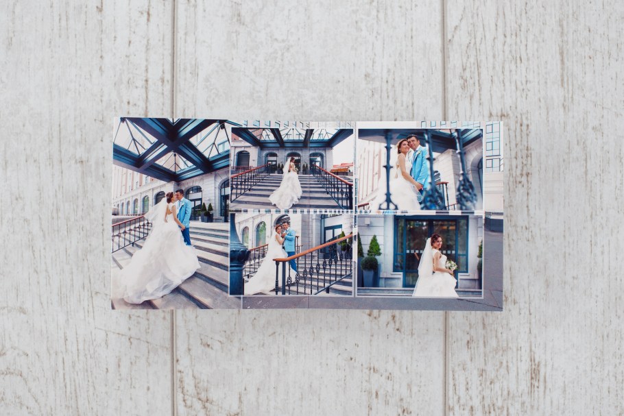 Фотоколлаж на холсте на стене