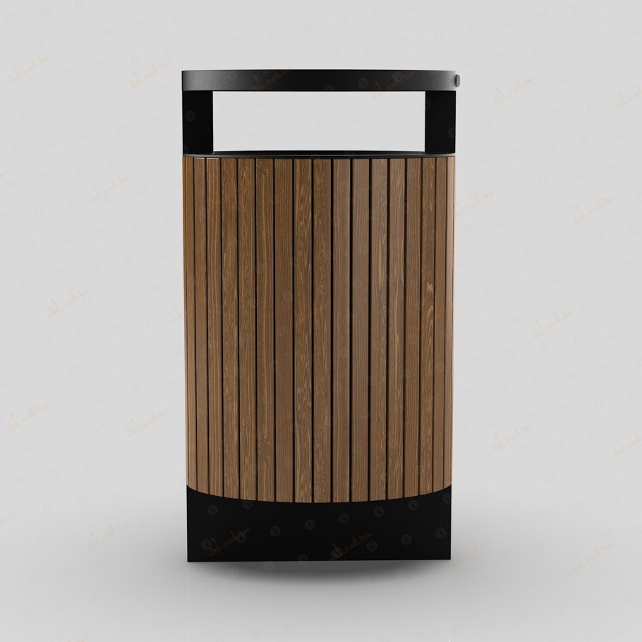 Урна «параллель с бетонным основанием» артикул: Urn 046-02