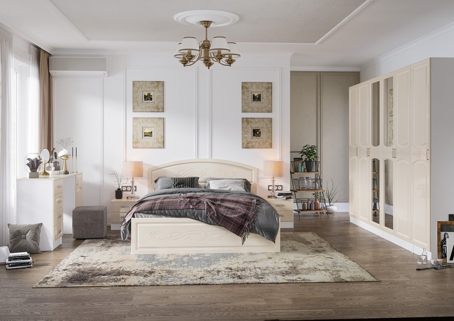 Спальня Венеция жемчуг модульная