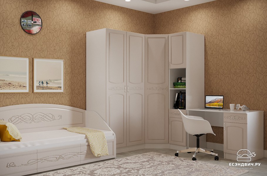 Спальня Венеция жемчуг модульная