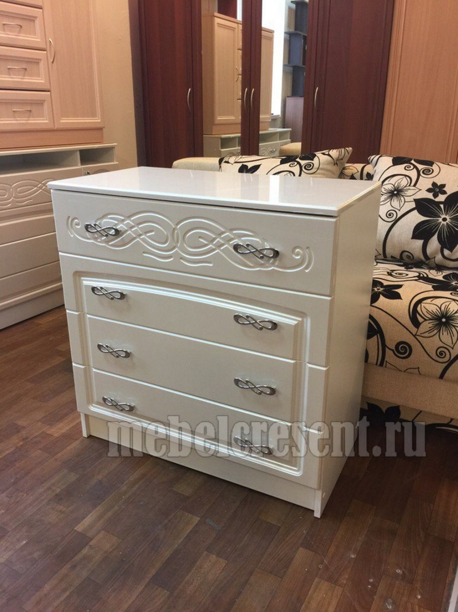 Комод Венеция белый жемчуг