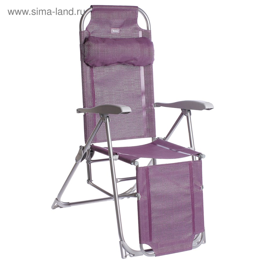 Складное кресло-шезлонг с подножкой Ника