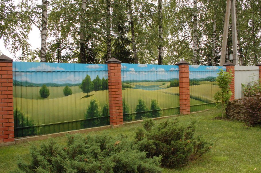 Забор из рабицы