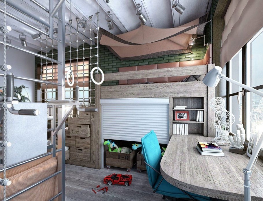 Детская в стиле лофт для мальчиков