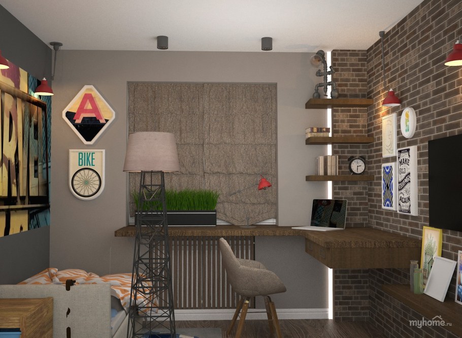 Комната школьника в стиле лофт