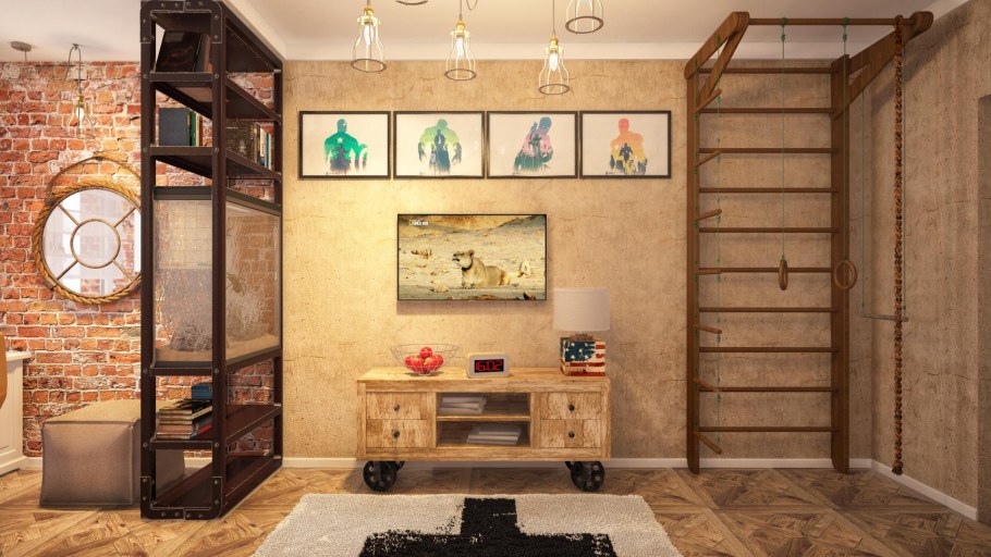 Шкаф для подростка в стиле лофт