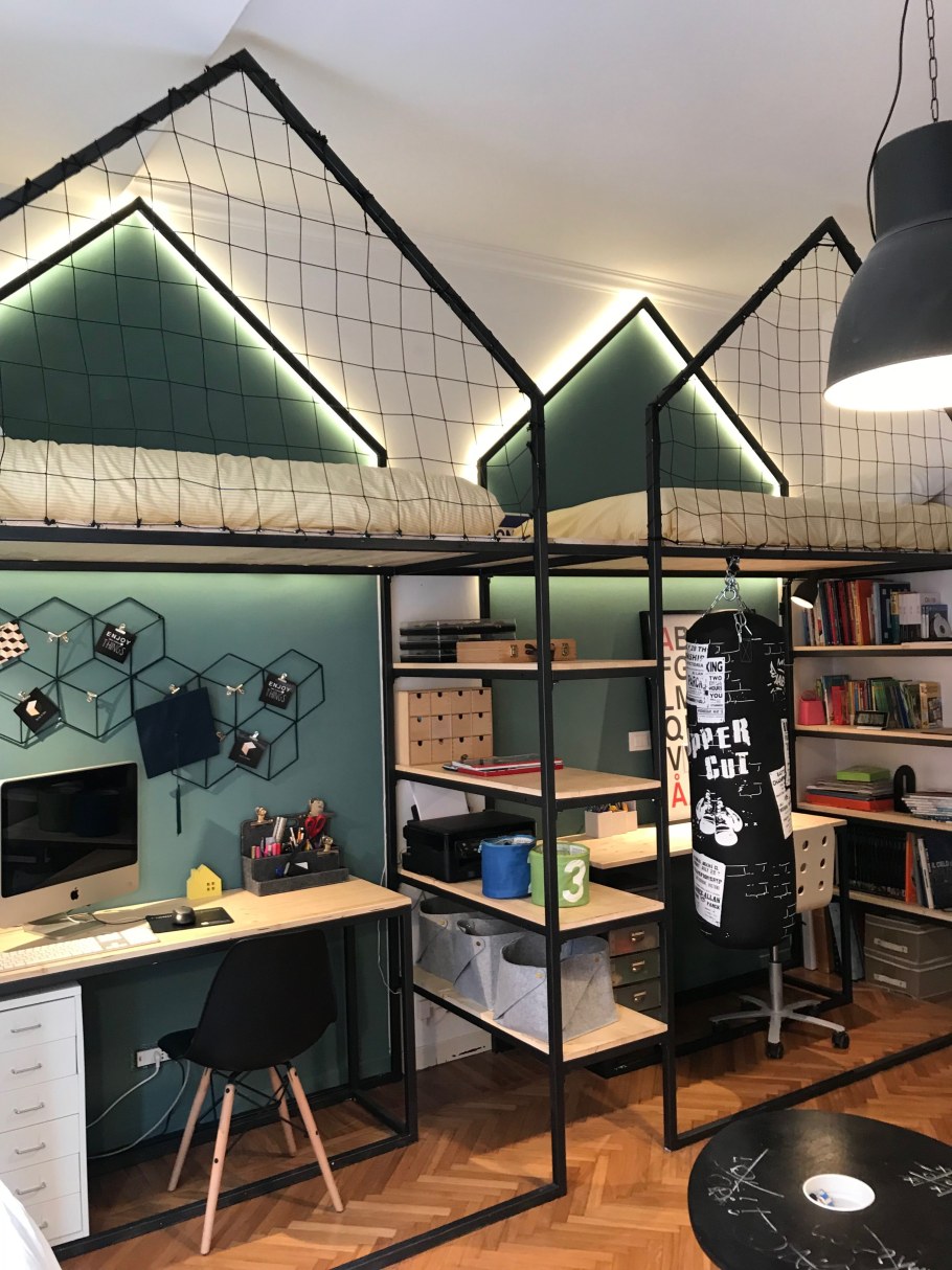 Комната в стиле лофт для парня 12кв м