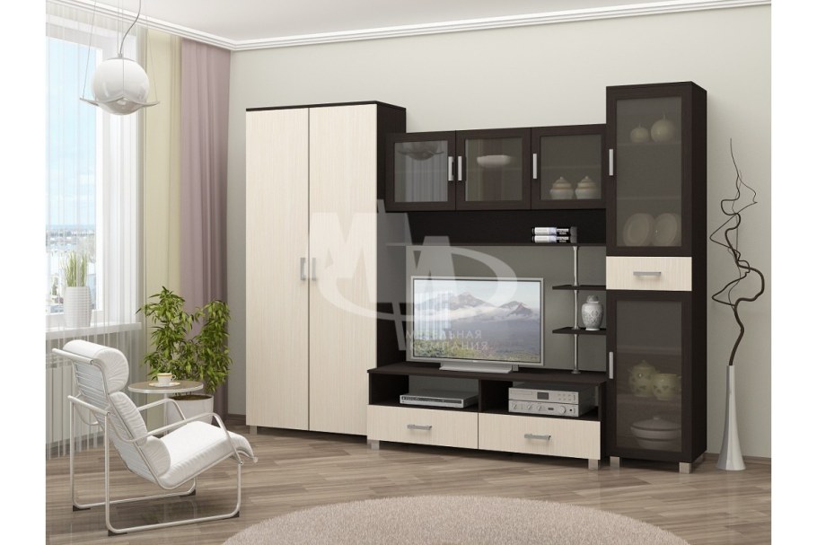 Гостиная Горизонт 41га Атланта (венге / дуб)