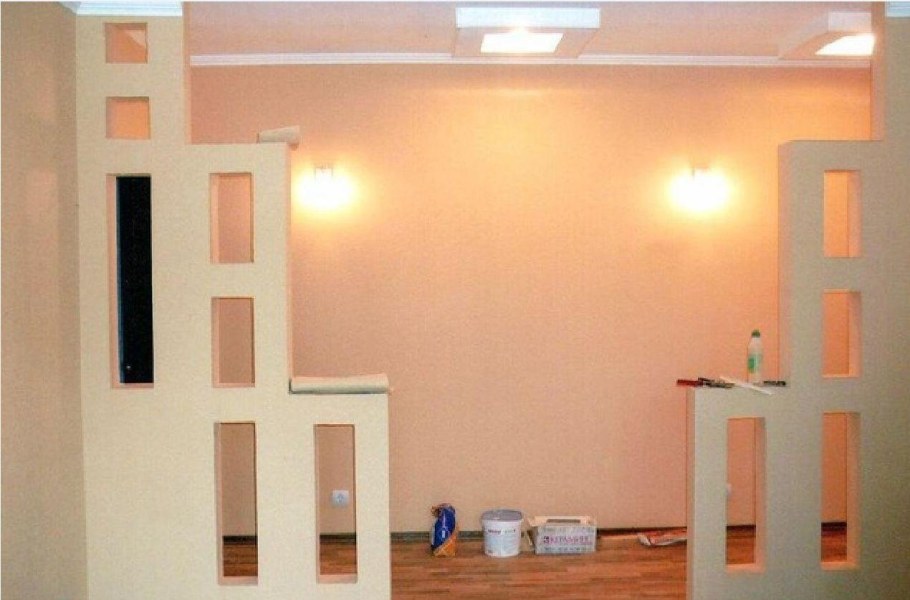 Фигурные перегородки из гипсокартона