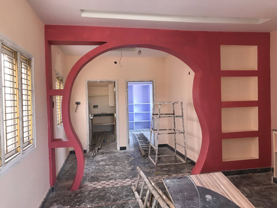 Арка с полками из гипсокартона