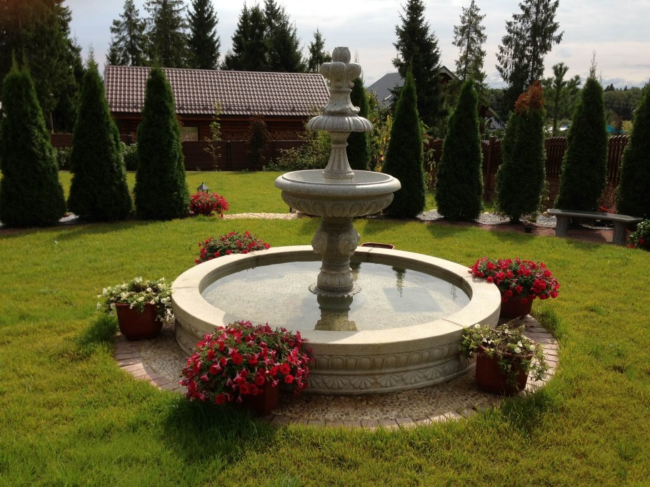 Ландшафт с фонтаном