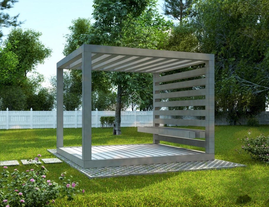 Парковая пергола хайтек