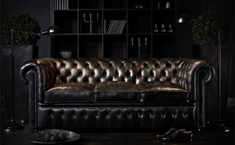 Диван Честерфилд-3 Блэк
