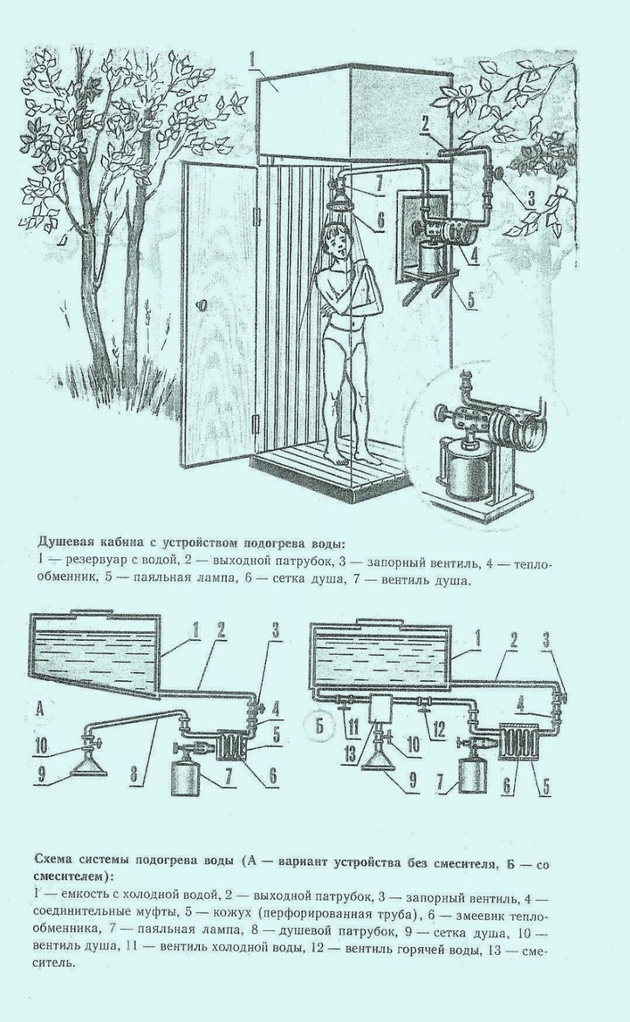 Электрическая схема дачного умывальника с подогревом