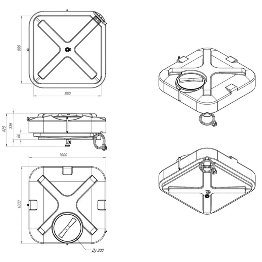 Lt-301 душевая система с термостатом Denberg