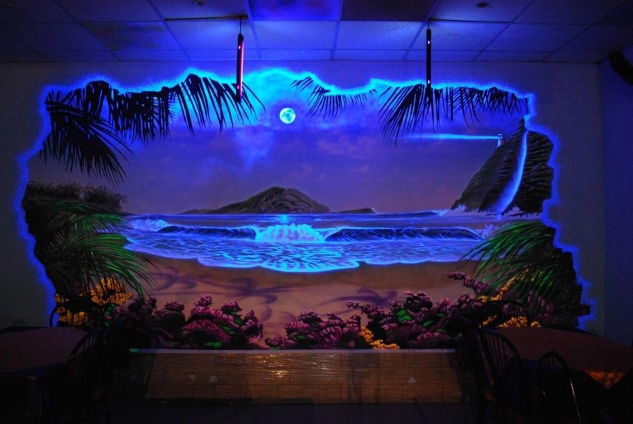 Роспись стен люминесцентными красками