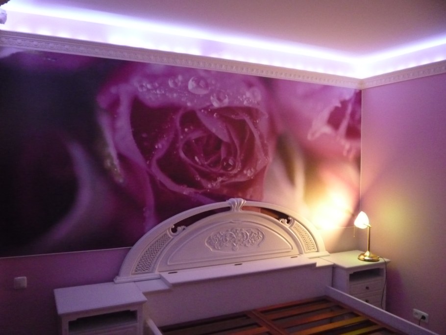 Натяжная стена с фотопечатью и подсветкой