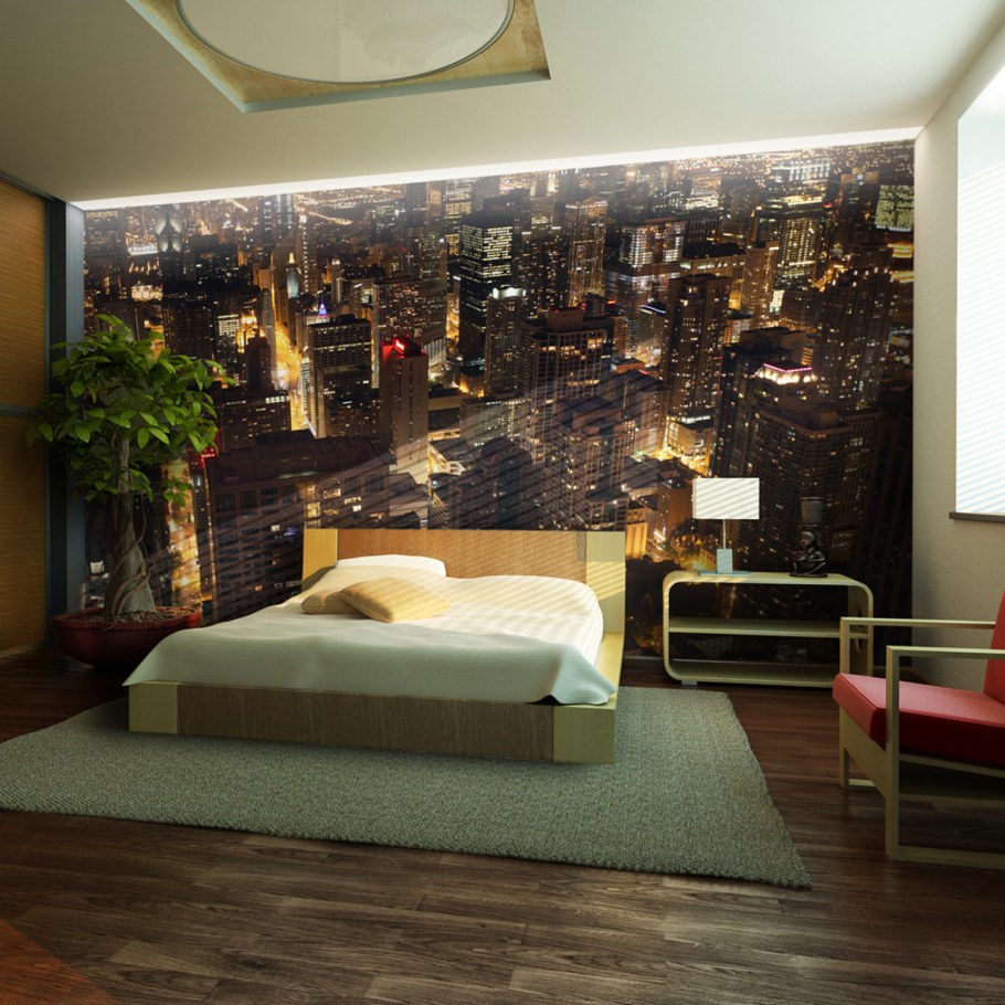 Креативные фотообои в спальню