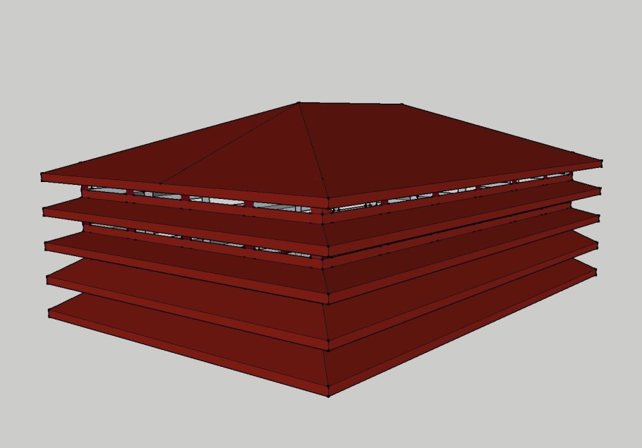 Флюгарка дымник Гранд многоярусный