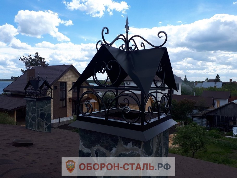 Кованые дымники на трубу