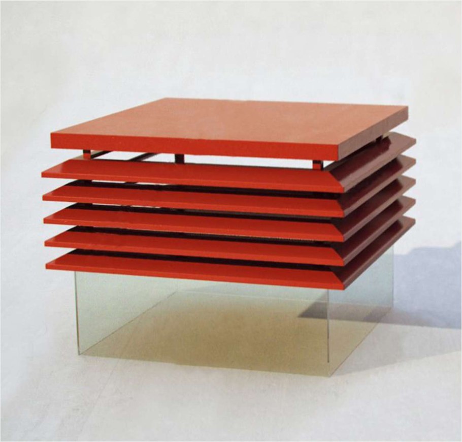 Дымник с плоской крышей и решетками