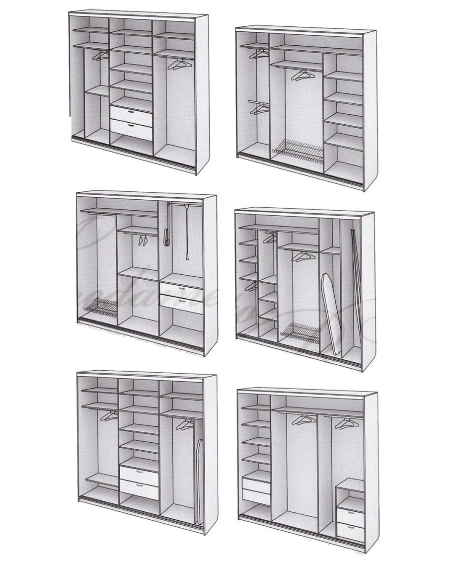 Встроенный шкаф наполнение