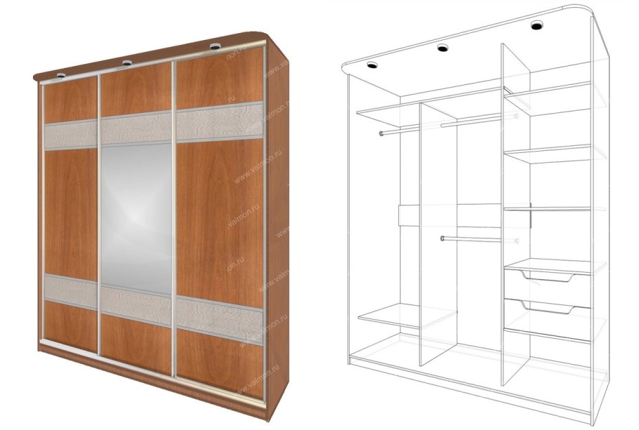 Встроенный шкаф наполнение