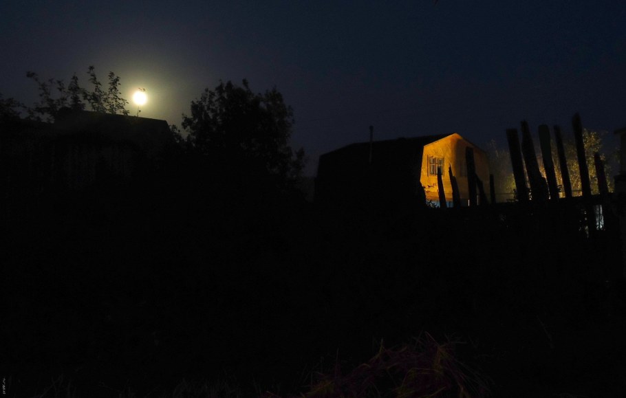 Дача ночью огород ночь