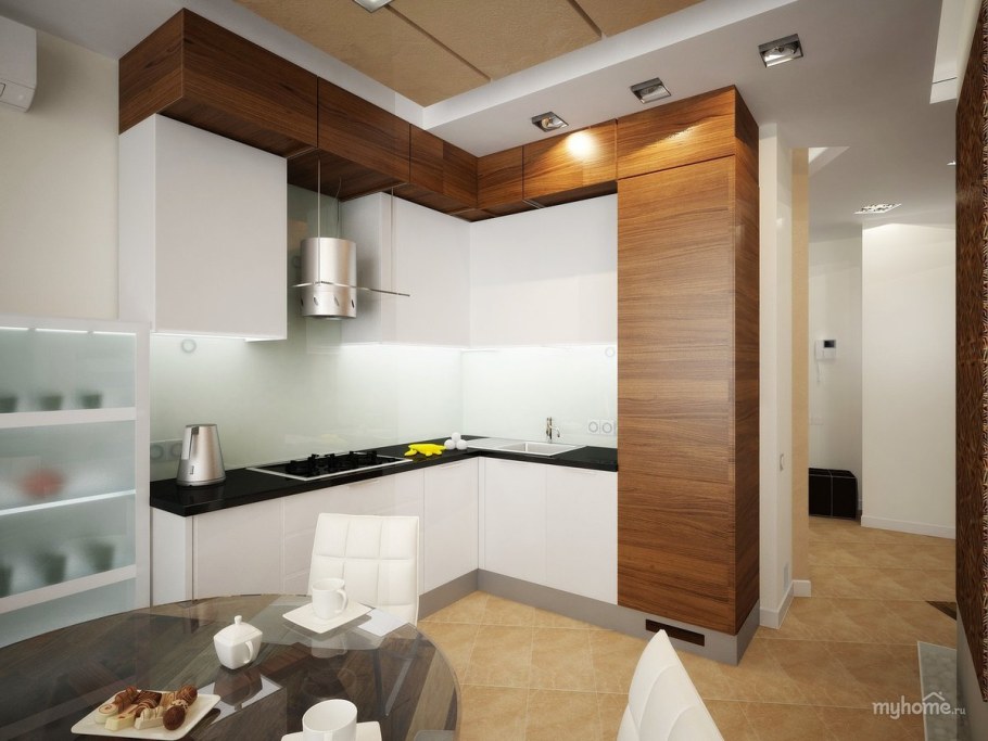 Кухня до потолка угловая