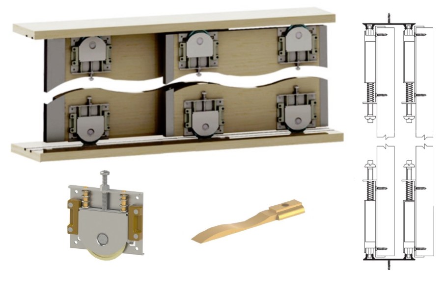 Комплект фурнитуры ares2 для 1 двери