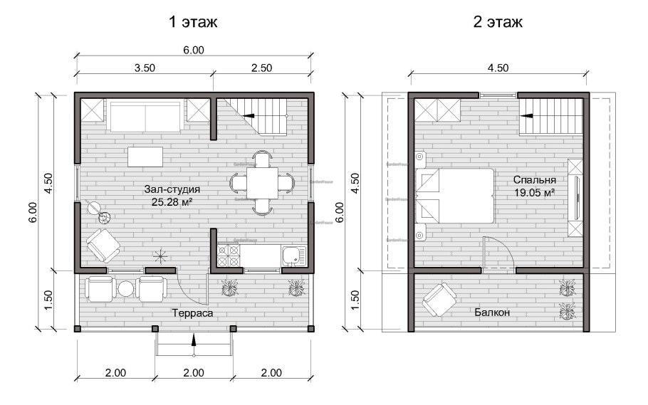 Дачный домик 5х6 планировка