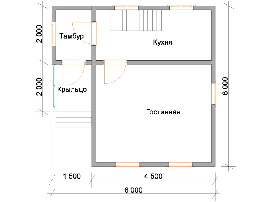 Дачный дом 6х6 с мансардой проект чертежи