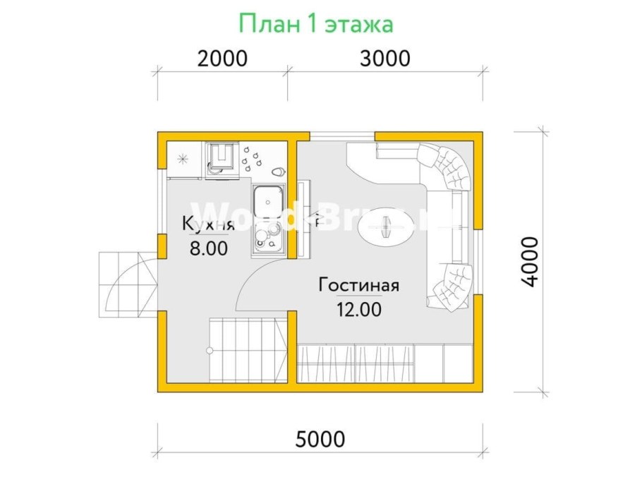 Дачный дом 2 этажа 6х6 планировка