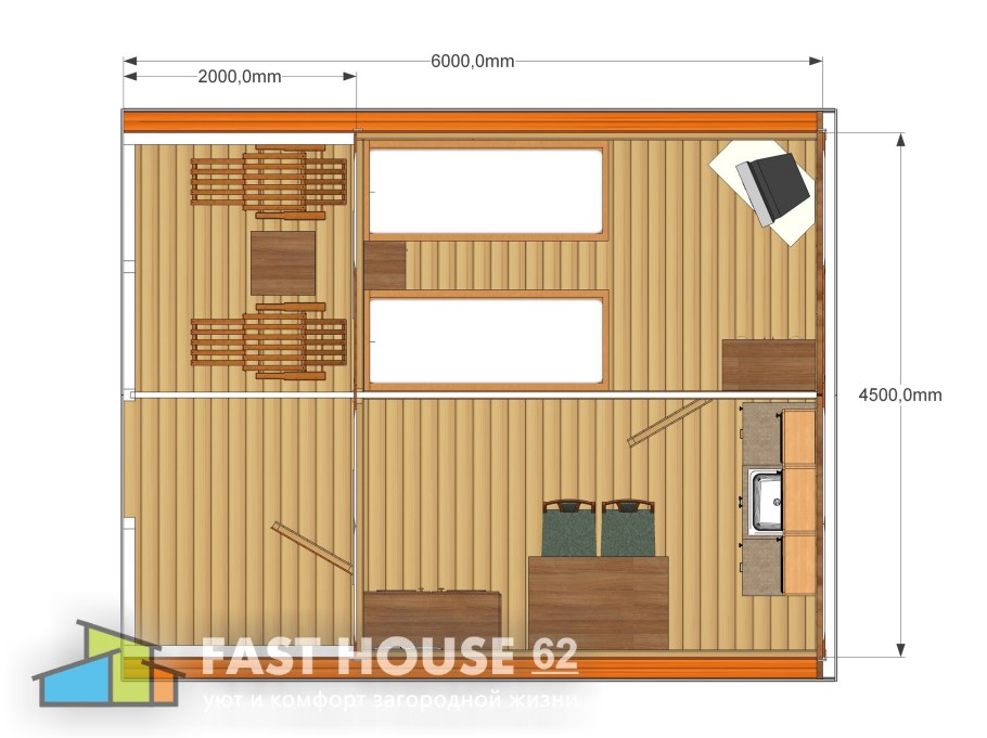Баня из бруса планировка 6х7