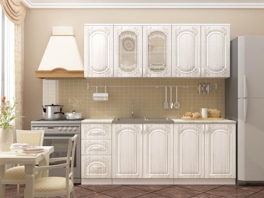 Кухня Лиза 1 МДФ 2.0М Сандал/белый