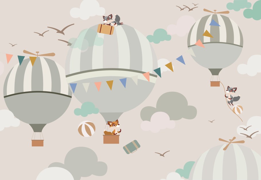 Горы на стене в детской