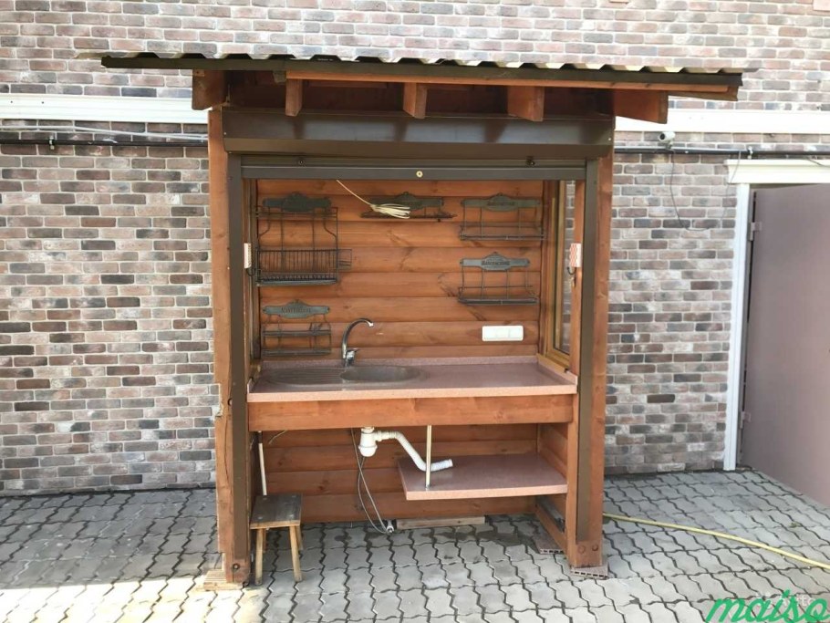 Уличная мойка для посуды на даче