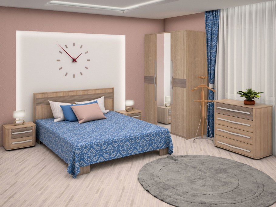 Кровать подиум со шкафом