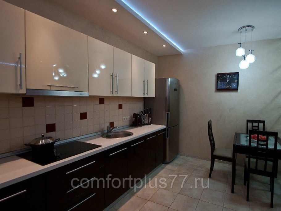 Подсветка потолка на кухне