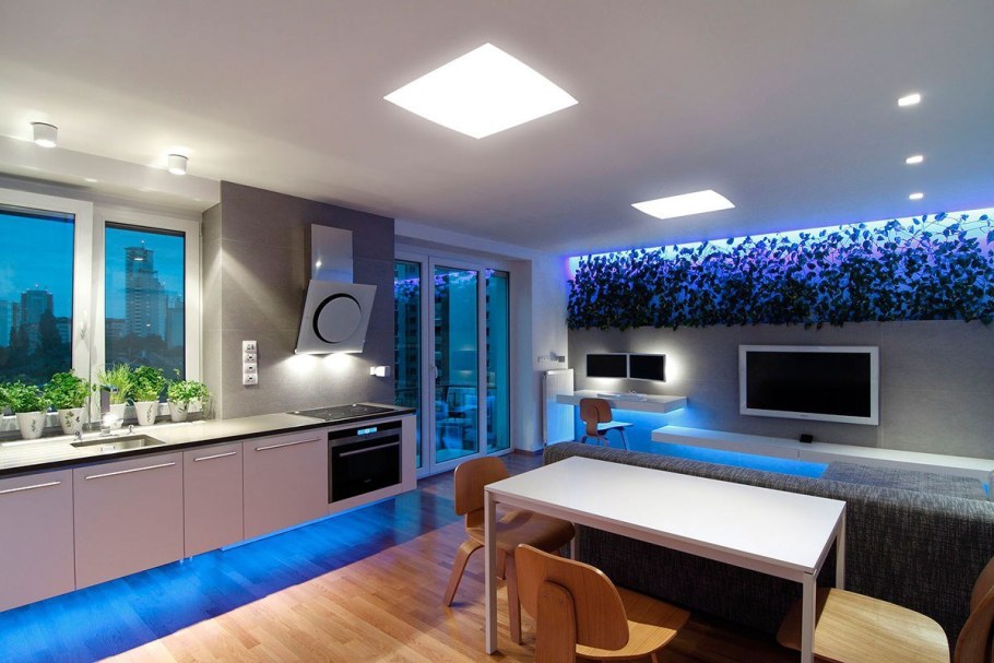 Гипсокартонные полки на кухне