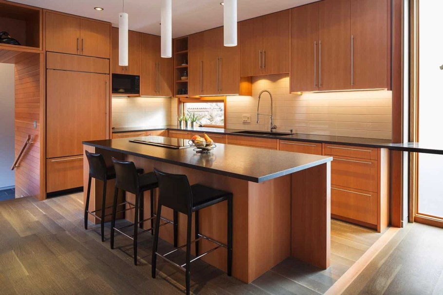 Кухонный гарнитур буквой п с островом