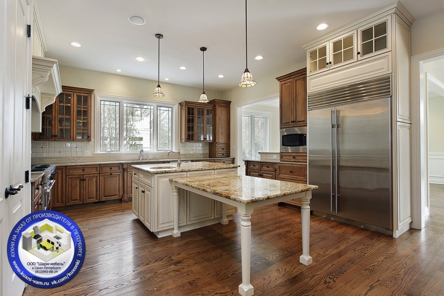 Кухонный п образная с островом