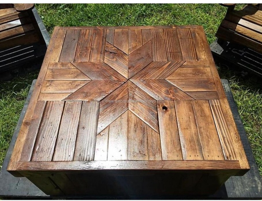 Журнальный столик из брусков