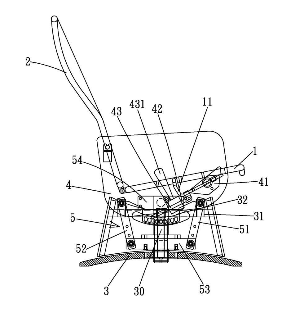 Кресло- маятник Мебелик Санторини ткань