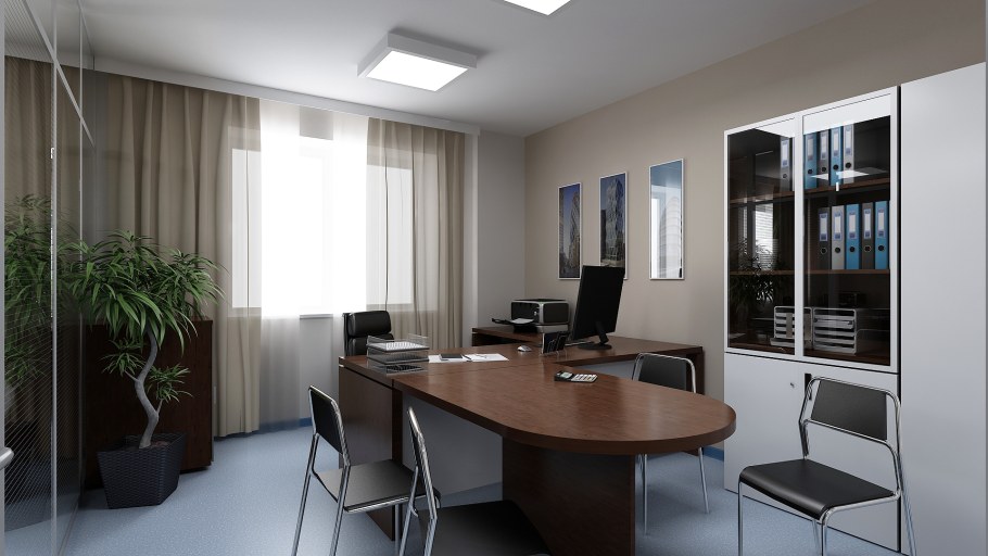 Расстановка мебели в маленьком офисе