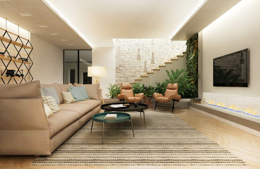 Интерьер в стиле экостиль детской комнаты