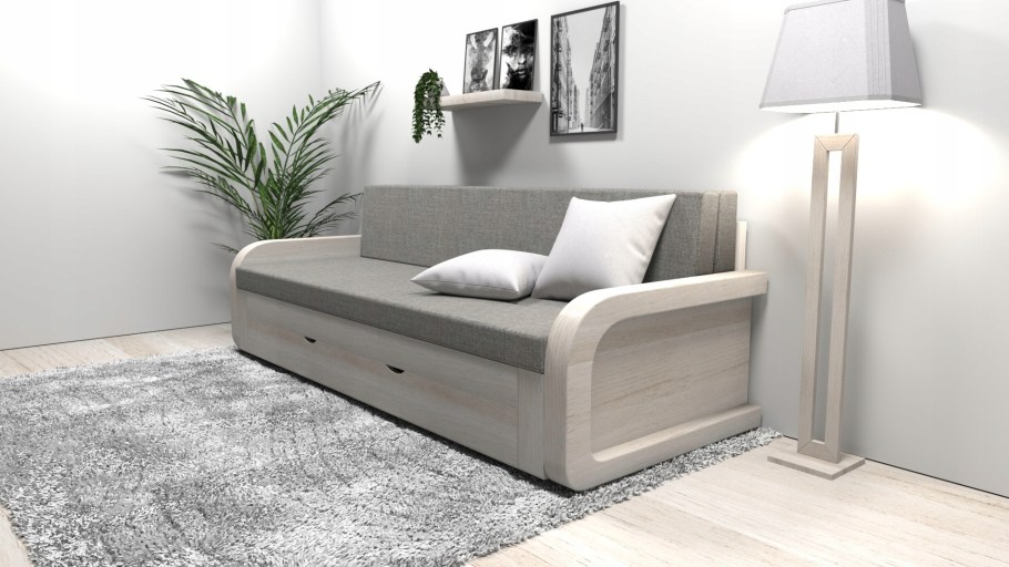 Диван аккордеон с ортопедическим матрасом с ящиком для белья